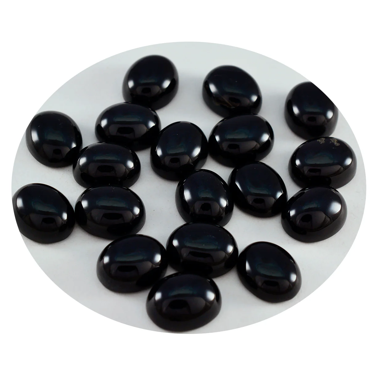 Black Onyx 1PC Small 6x8 MM Oval Cabochon Black Brilliant semi Precious Precious Gemstone - Image 2