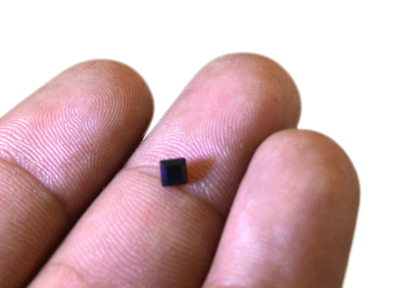 Black Onyx 1PC Small 8x8 MM Square Faceted Black Luster Semi Precious Loose Gemstones - Image 2