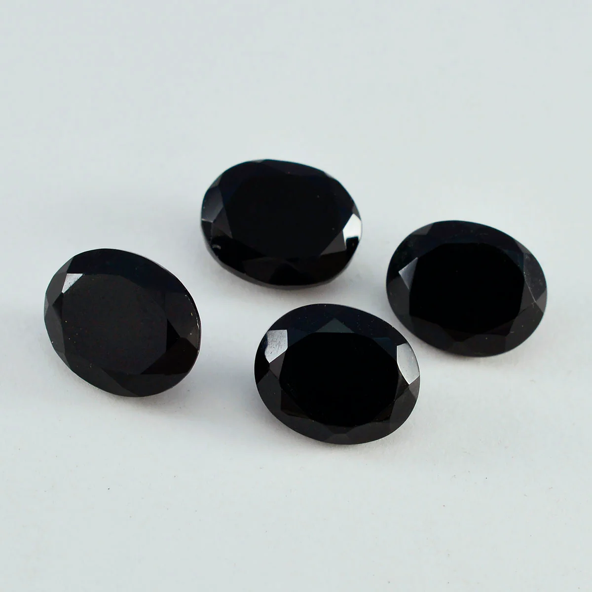 Black Onyx 1PC Tiny 5x7 MM Oval Faceted Black Luster Semi Precious Loose Gemstones