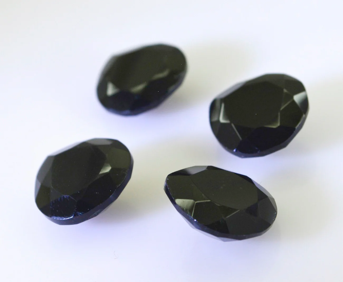 Black Onyx 1PC Tiny 6x6 MM Heart Faceted Black Polished Semi Precious Loose Gems - Image 2