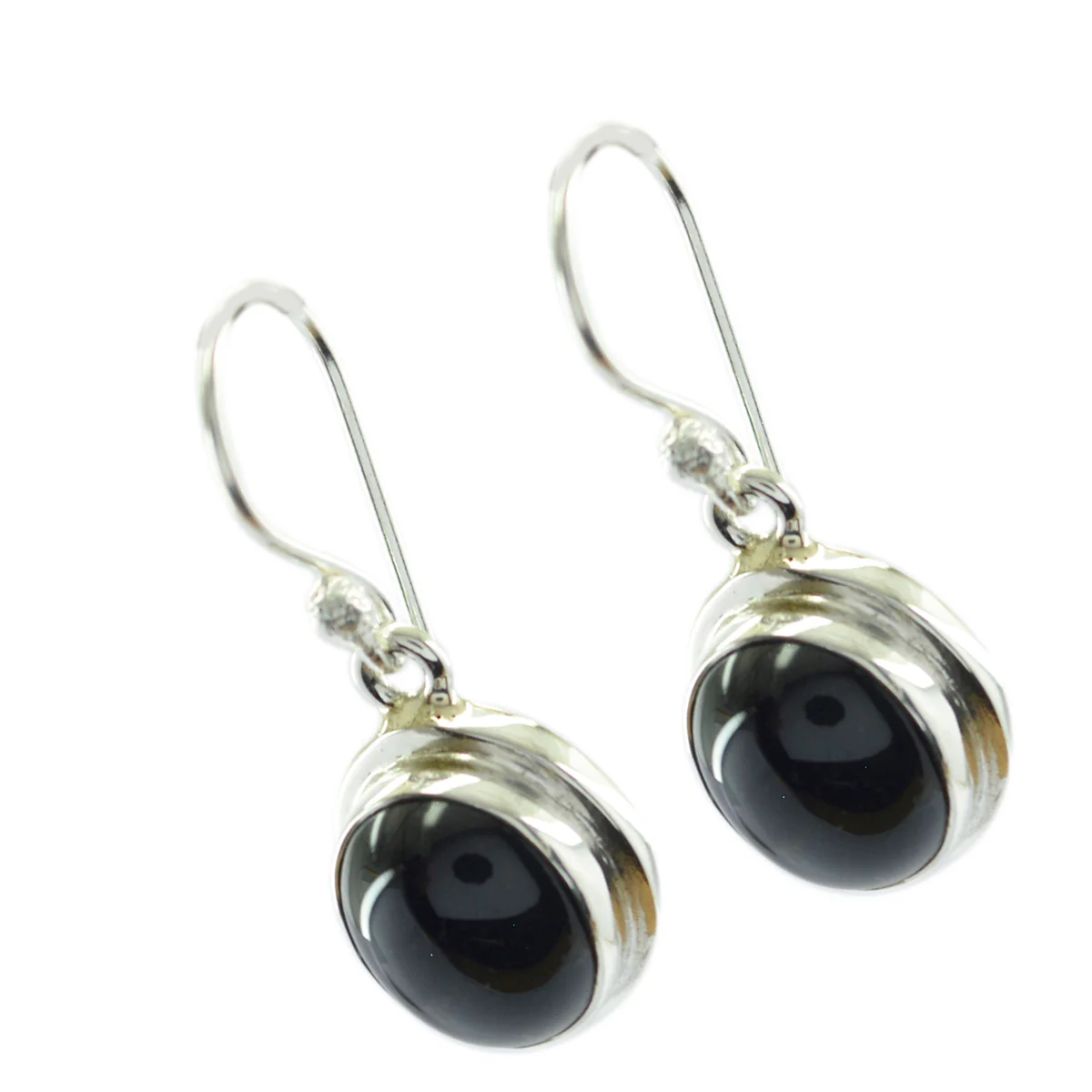 Black Onyx Egyptian Ava multiple Dangle Black 925 Silver Earring - Image 3