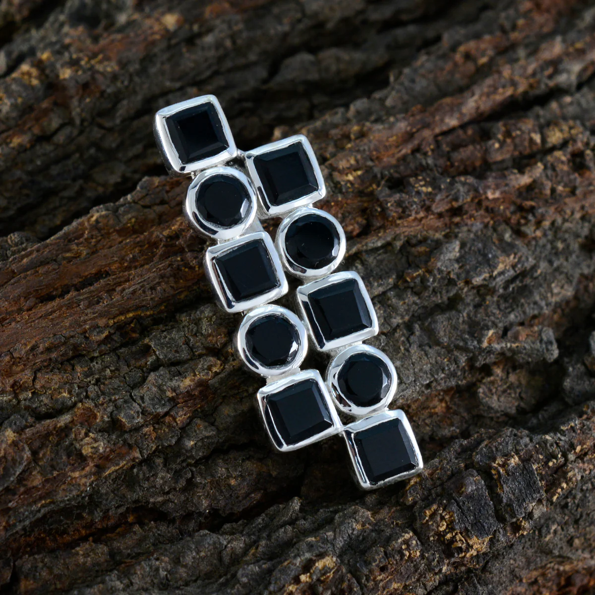 Black Onyx Eye-catching Egyptian 925 Silver deka Eva Engagement Black Pendant Jewelry - Image 2