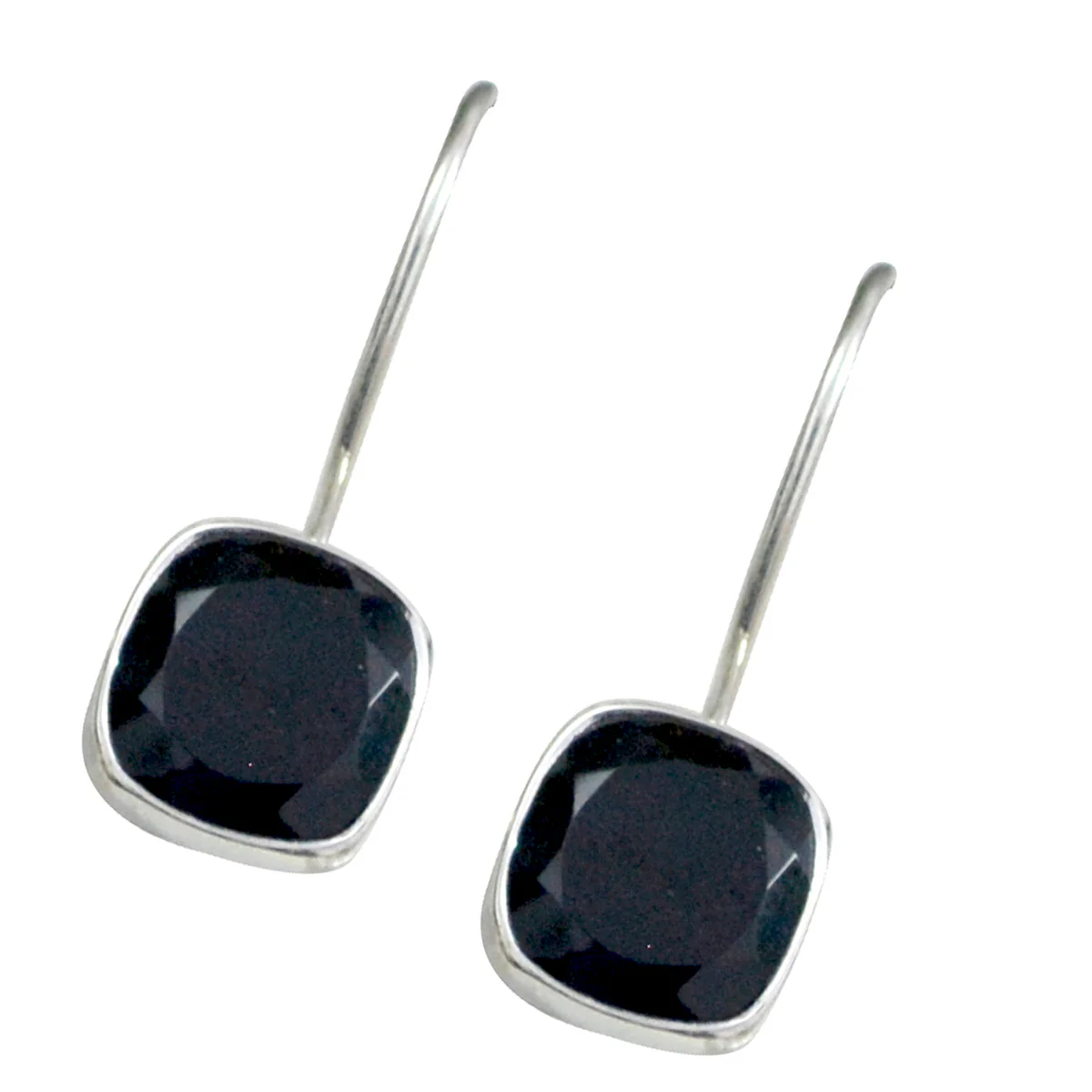 Black Onyx German Leah multiple Dangle Black 925 Silver Earring - Image 2