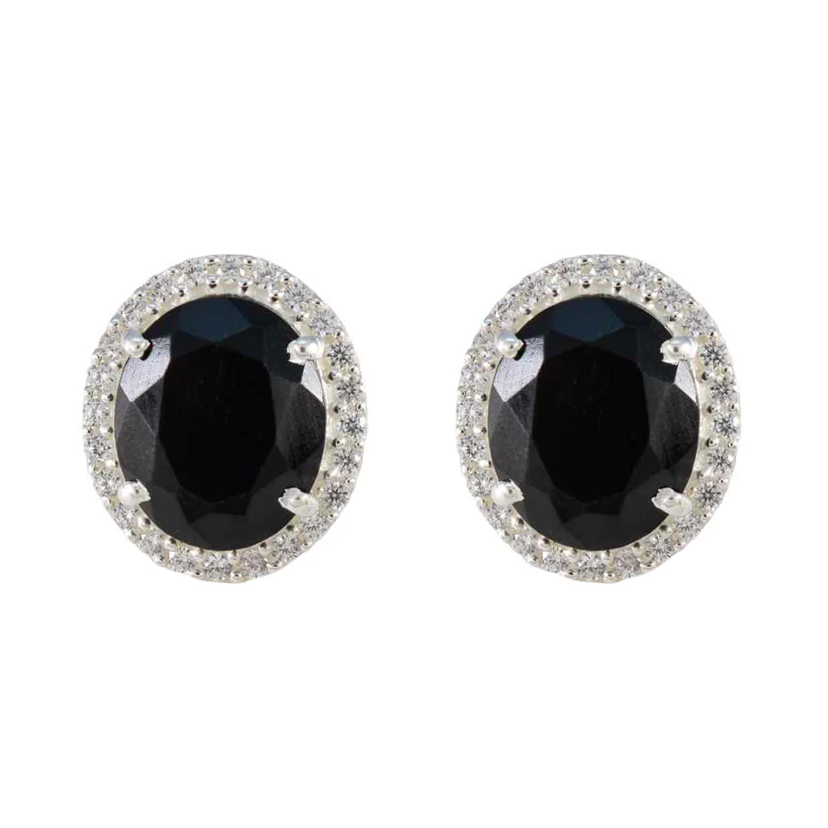 Black Onyx Japanese Ivy multiple Stud Black 925 Silver Earring