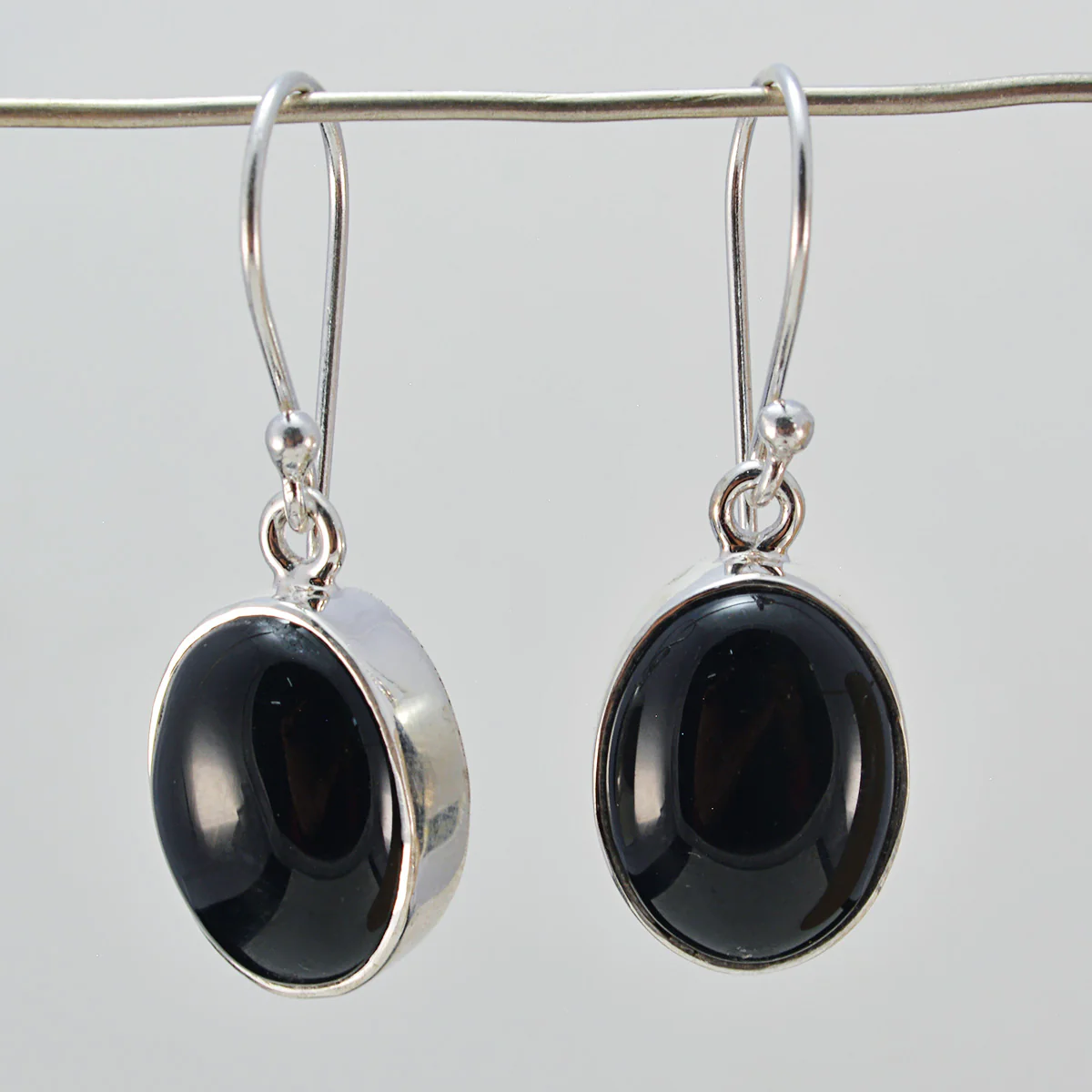 Black Onyx Middle Eastern Chloe multiple Dangle Black 925 Silver Earring - Image 3
