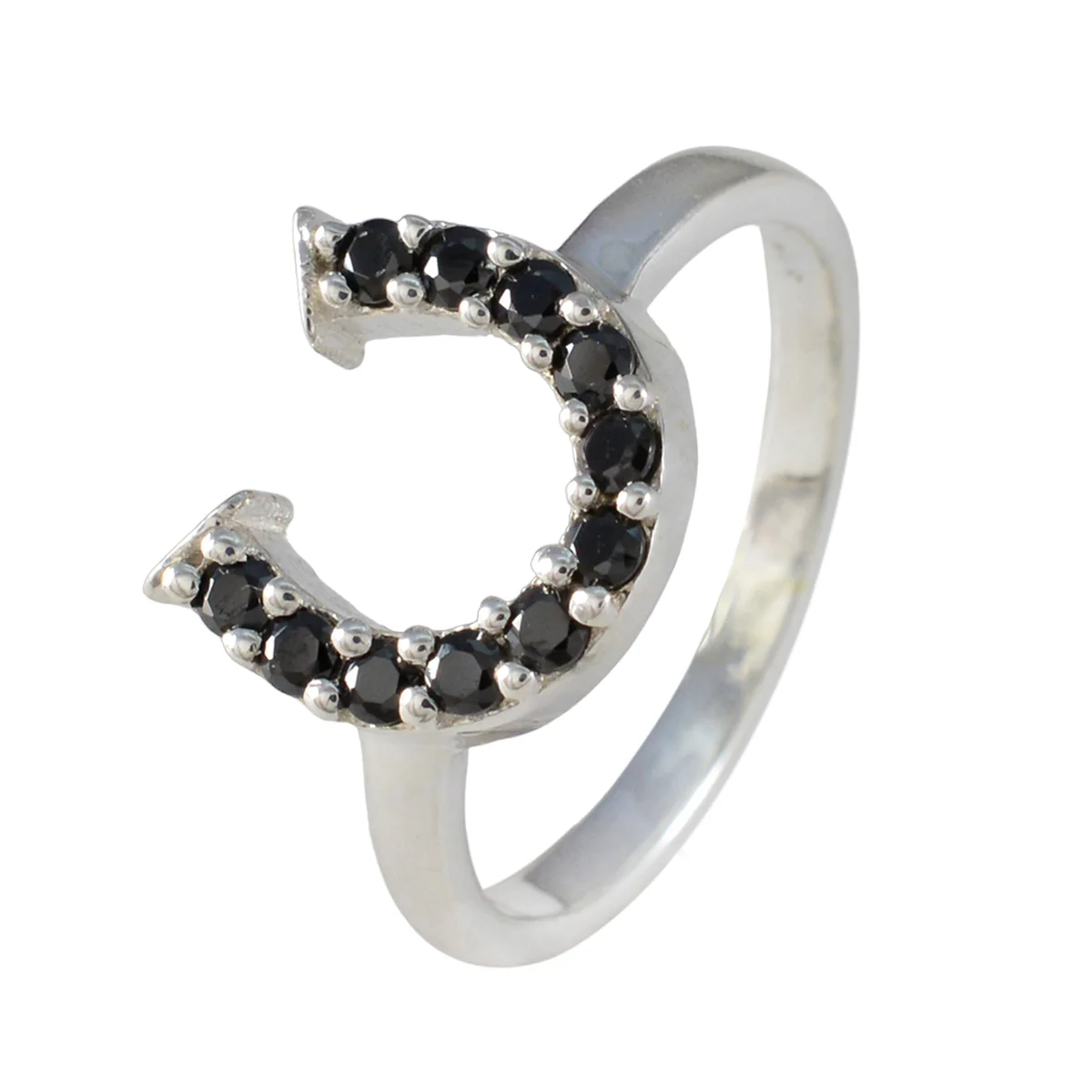 Black Onyx multiple Turkish 925 Sterling Silver Black Gems Whisper-thin Glamorous Ring Jewelry - Image 2
