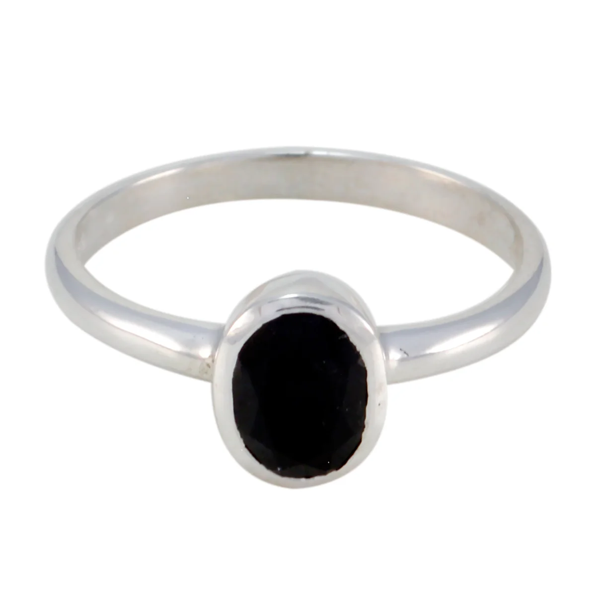 Black Onyx Solitaire American 925 Sterling Silver Black Gemstones Delicate Glamorous Ring Jewelry - Image 3