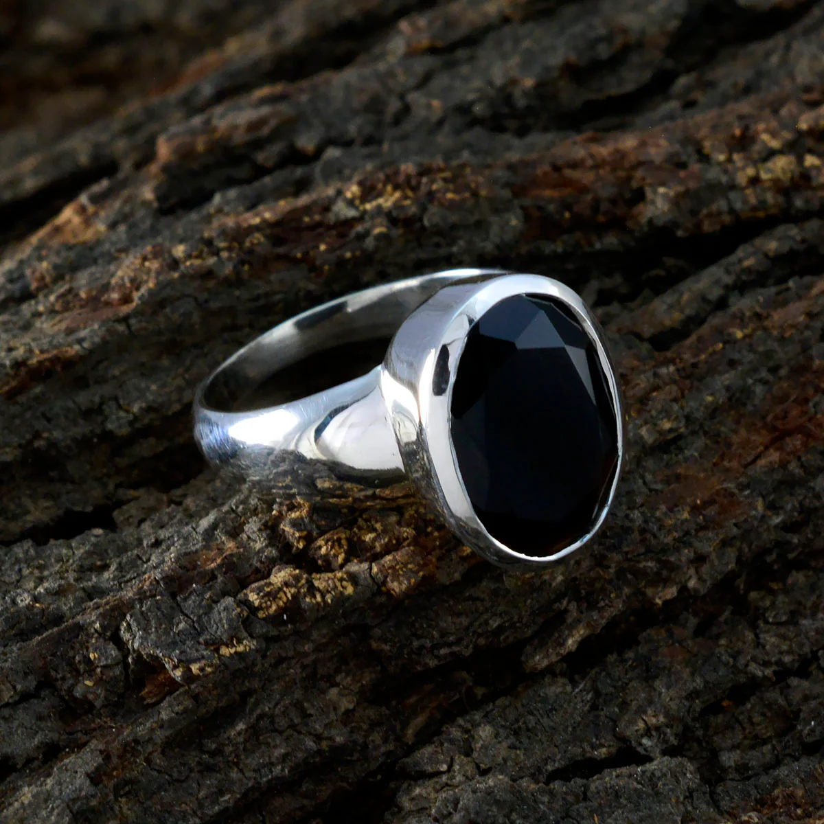 Black Onyx Solitaire Moroccan 925 Sterling Silver Black Gemstone Classic Glamorous Ring Jewelry - Image 3