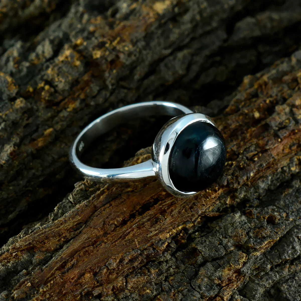 Black Onyx Solitaire Moroccan Silver Black Gemstone Tiny Glamorous Ring Jewellery - Image 3