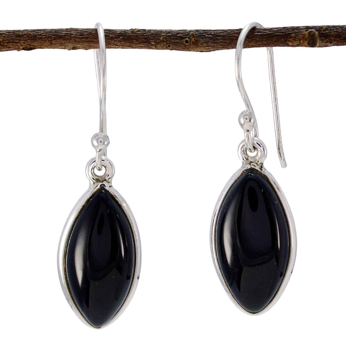 Black Onyx Turkish Abigail multiple Dangle Black 925 Sterling Silver Earring