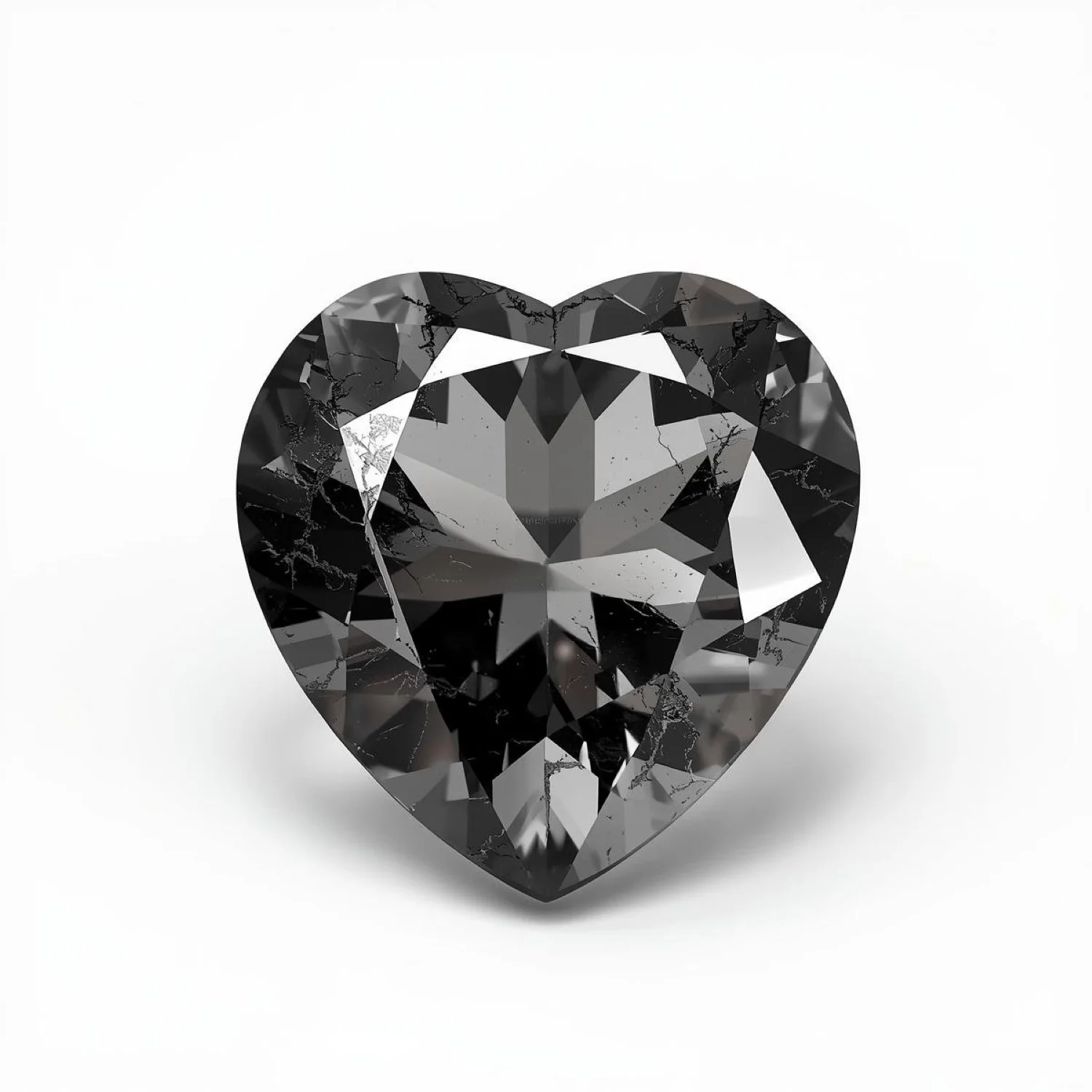 Black Rutile 1PC Chunky 13x13 MM Heart Faceted Black Natural Semi Precious Loose Gemstone
