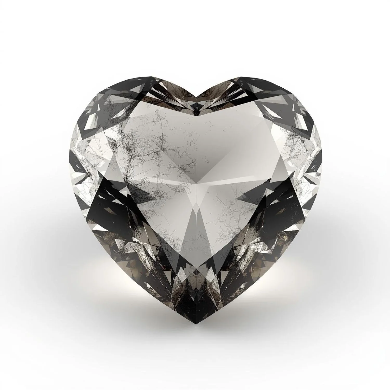 Black Rutile 1PC Chunky 16x16 MM Heart Faceted Black Pure Semi Precious Loose Gems - Image 2