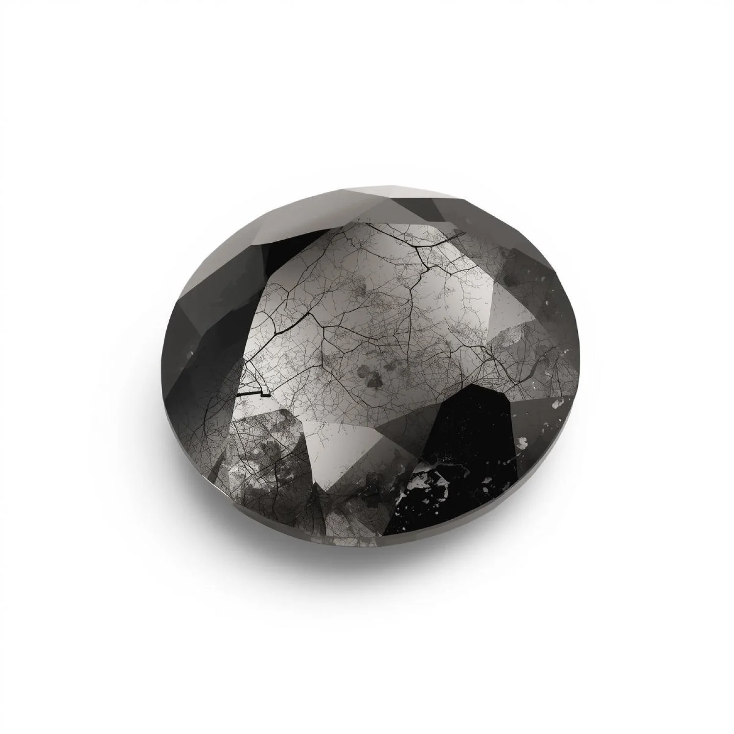 Black Rutile 1PC Large 10x10 MM Round Faceted Black Shine Semi Precious Loose Gemstones - Image 2