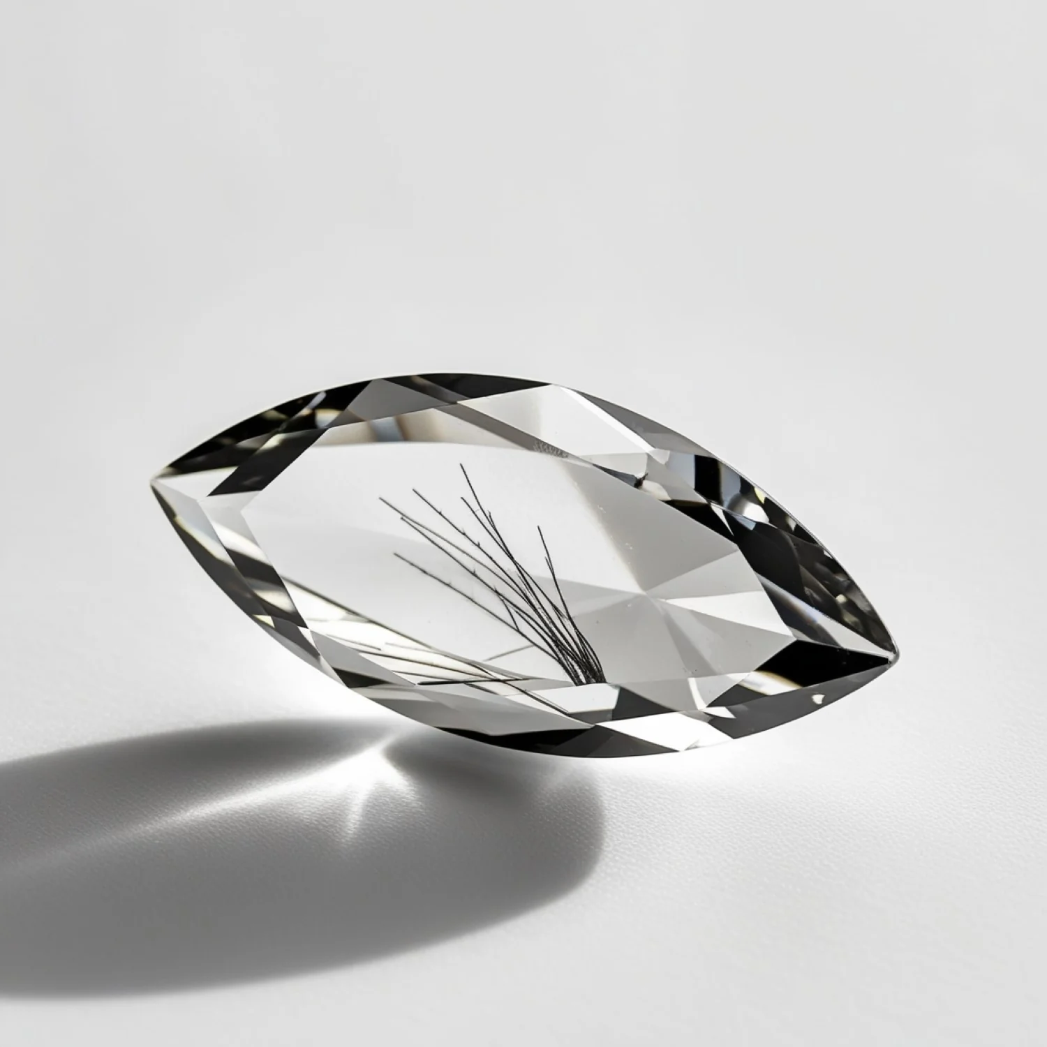 Black Rutile 1PC Large 8x16 MM Marquise Faceted Black High-Quality Semi Precious Loose Gems - Image 2