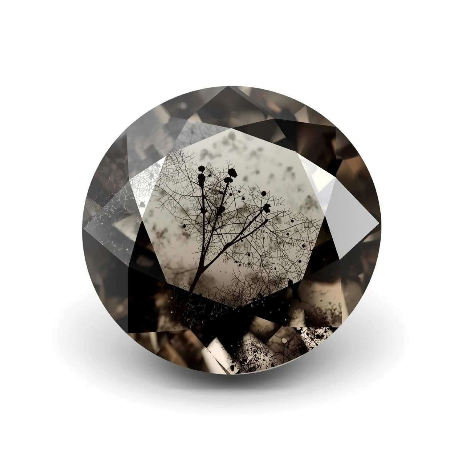 Black Rutile 1PC Small 8x8 MM Round Faceted Black Luster Semi Precious Loose Gems - Image 2