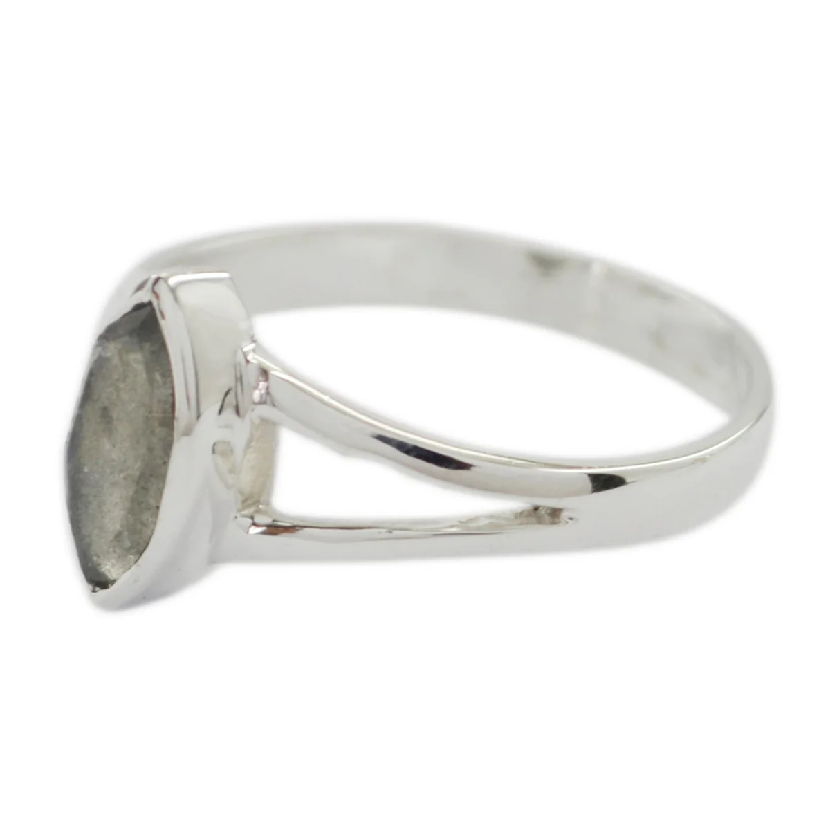 Black Rutile Solitaire Japanese 92.5 Silver Black Gems Dainty Geometric Ring Jewelry - Image 2