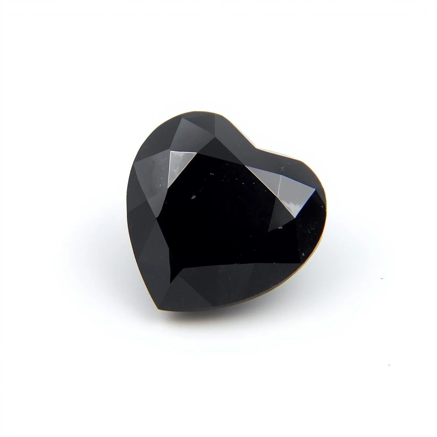 Black Spinel 10PC Tiny 3x3 MM Heart Faceted Black Fiery Semi Precious Loose Gemstone - Image 2