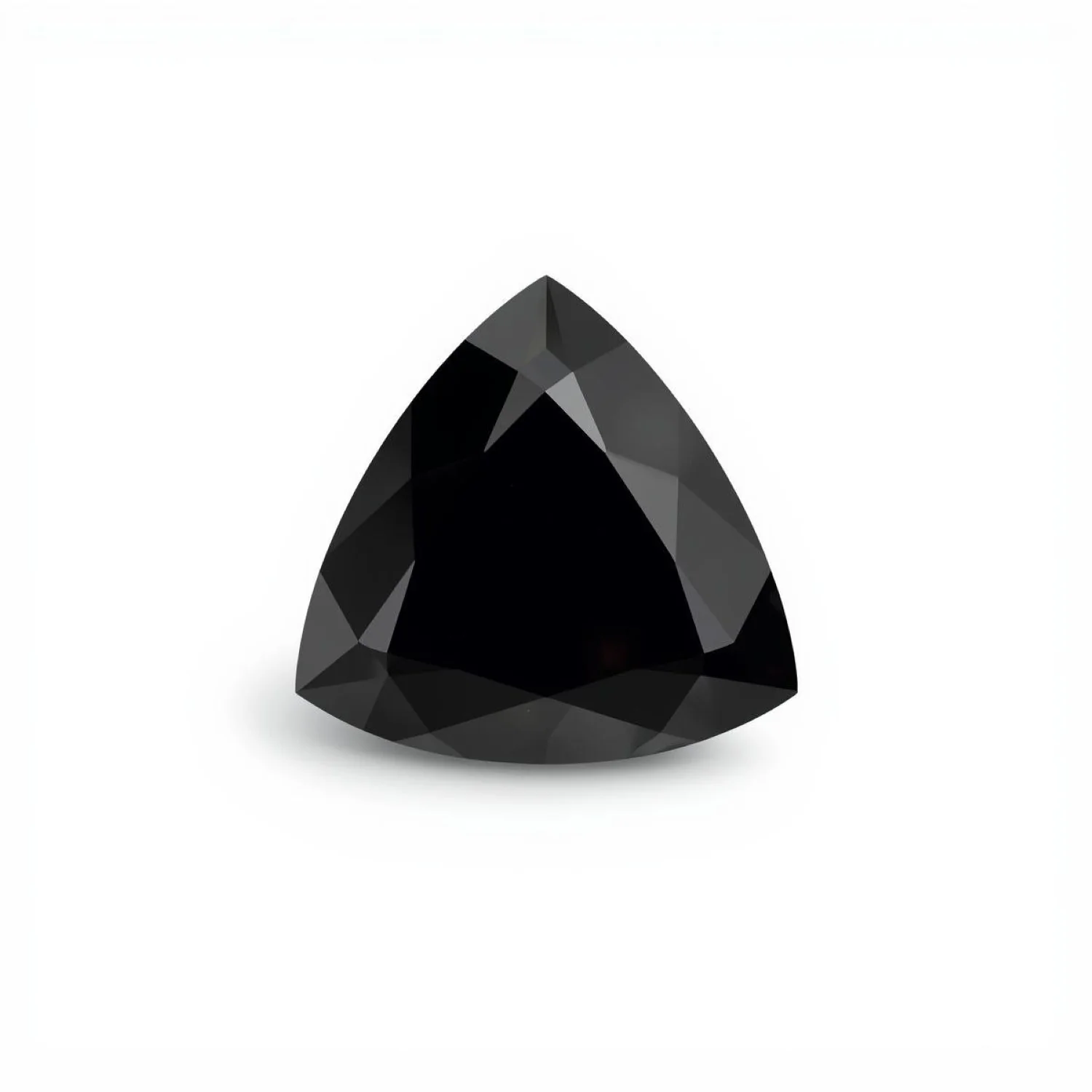 Black Spinel 10PC Tiny 4x4 MM Triangle Faceted Black Brilliant Semi Precious Loose Gemstones - Image 2
