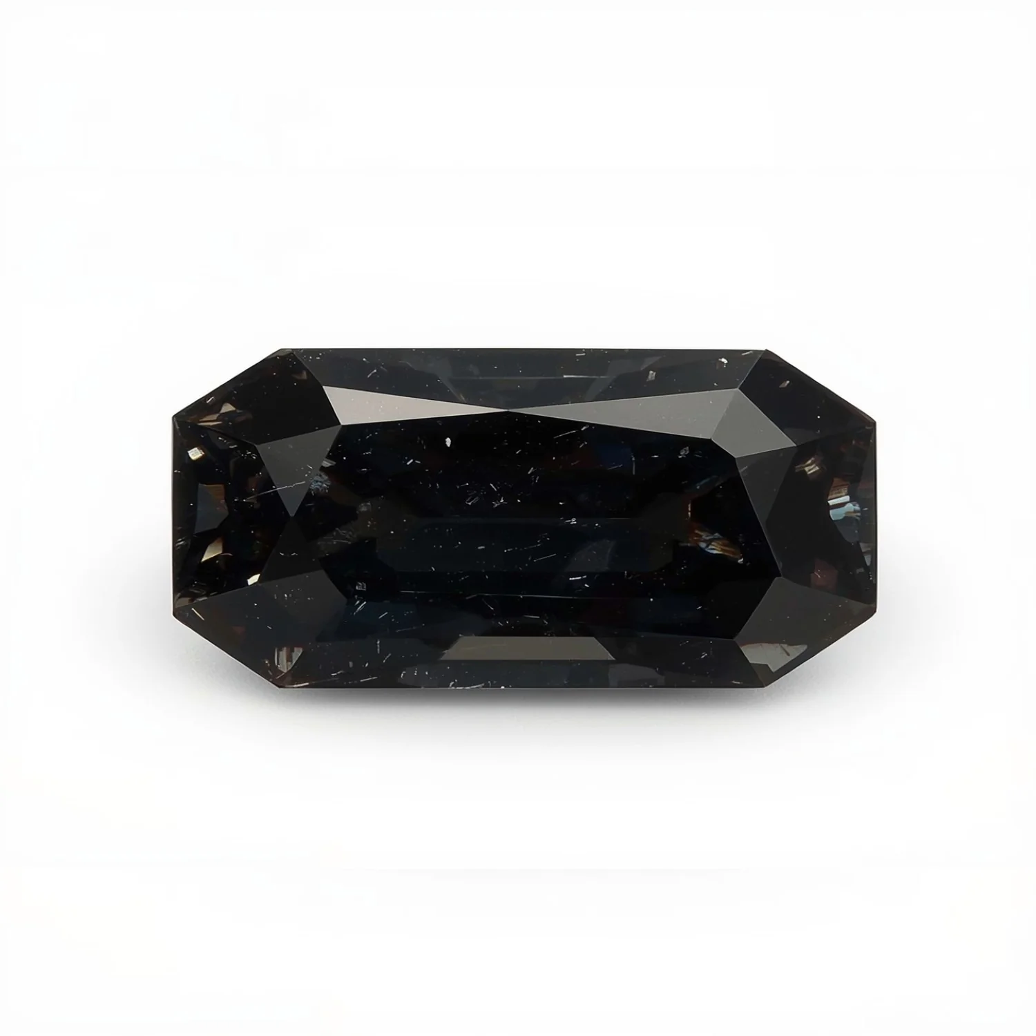 Black Spinel 1PC Chunky 10x20 MM Baguette Faceted Black Genuine Semi Precious Loose Gems - Image 2