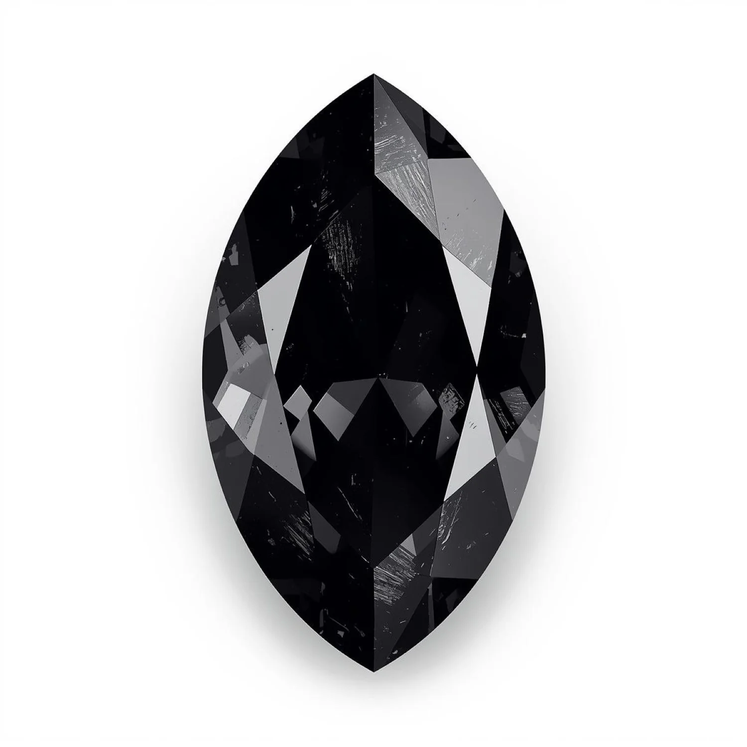 Black Spinel 1PC Chunky 10x20 MM Marquise Faceted Black Luster Semi Precious Loose Gemstones - Image 2