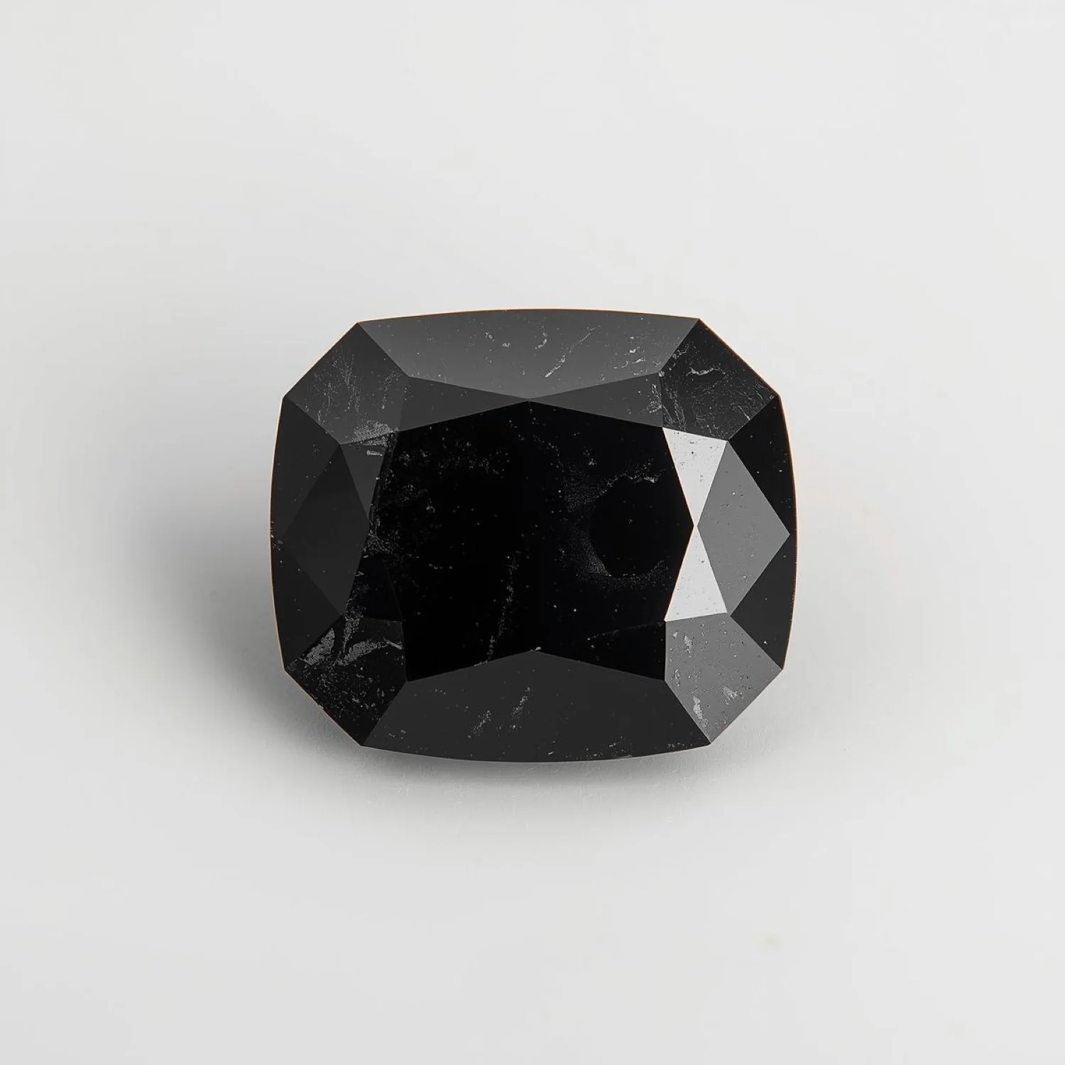 Black Spinel 1PC Chunky 13x13 MM Cushion Faceted Black Natural Semi Precious Gems - Image 2