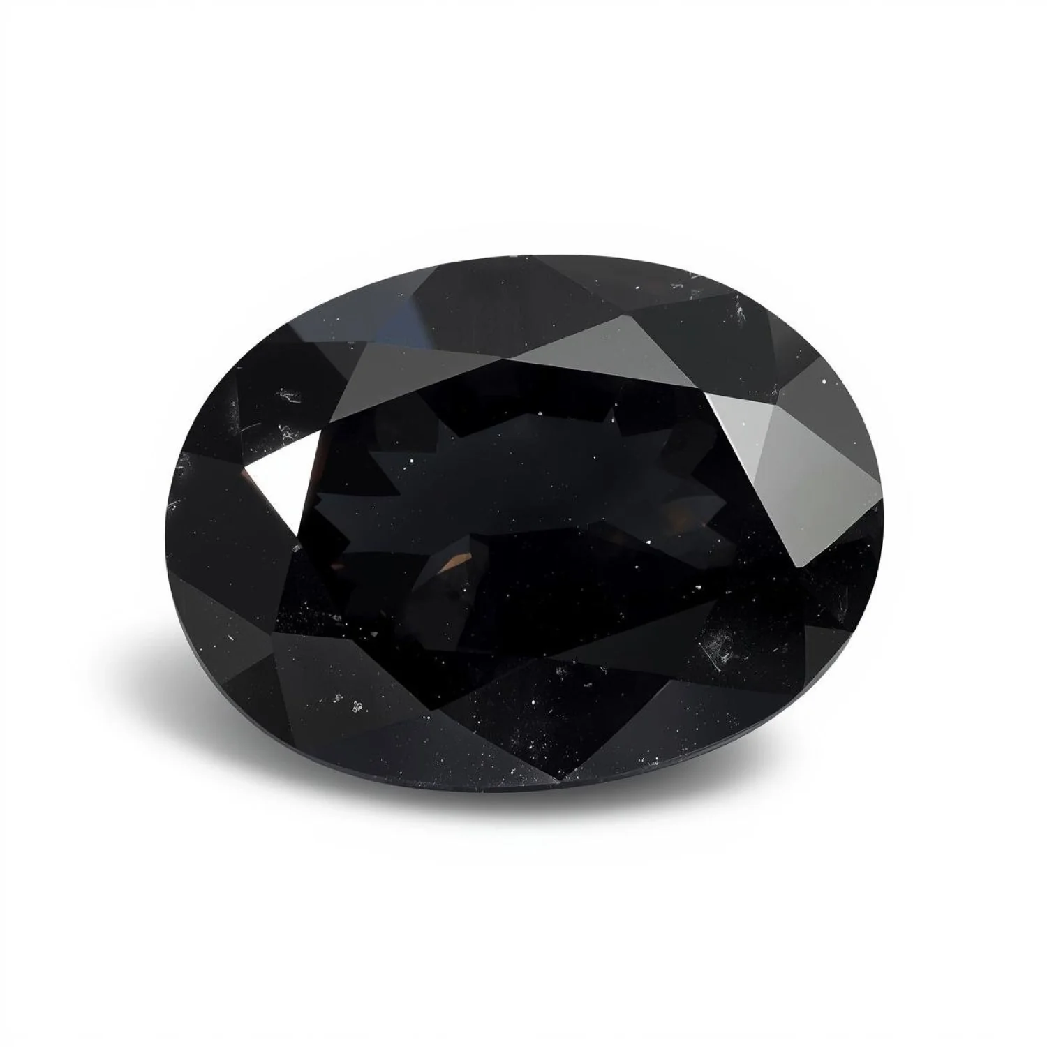 Black Spinel 1PC Chunky 13x18 MM Oval Faceted Black Splendid Semi Precious Gems