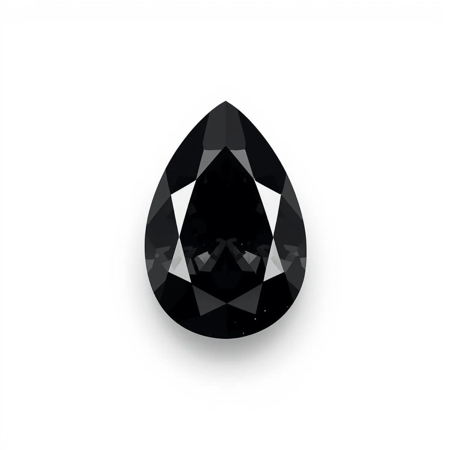 Black Spinel 1PC Chunky 15x20 MM Pear Faceted Black Brilliant Semi Precious Loose Gemstones - Image 2