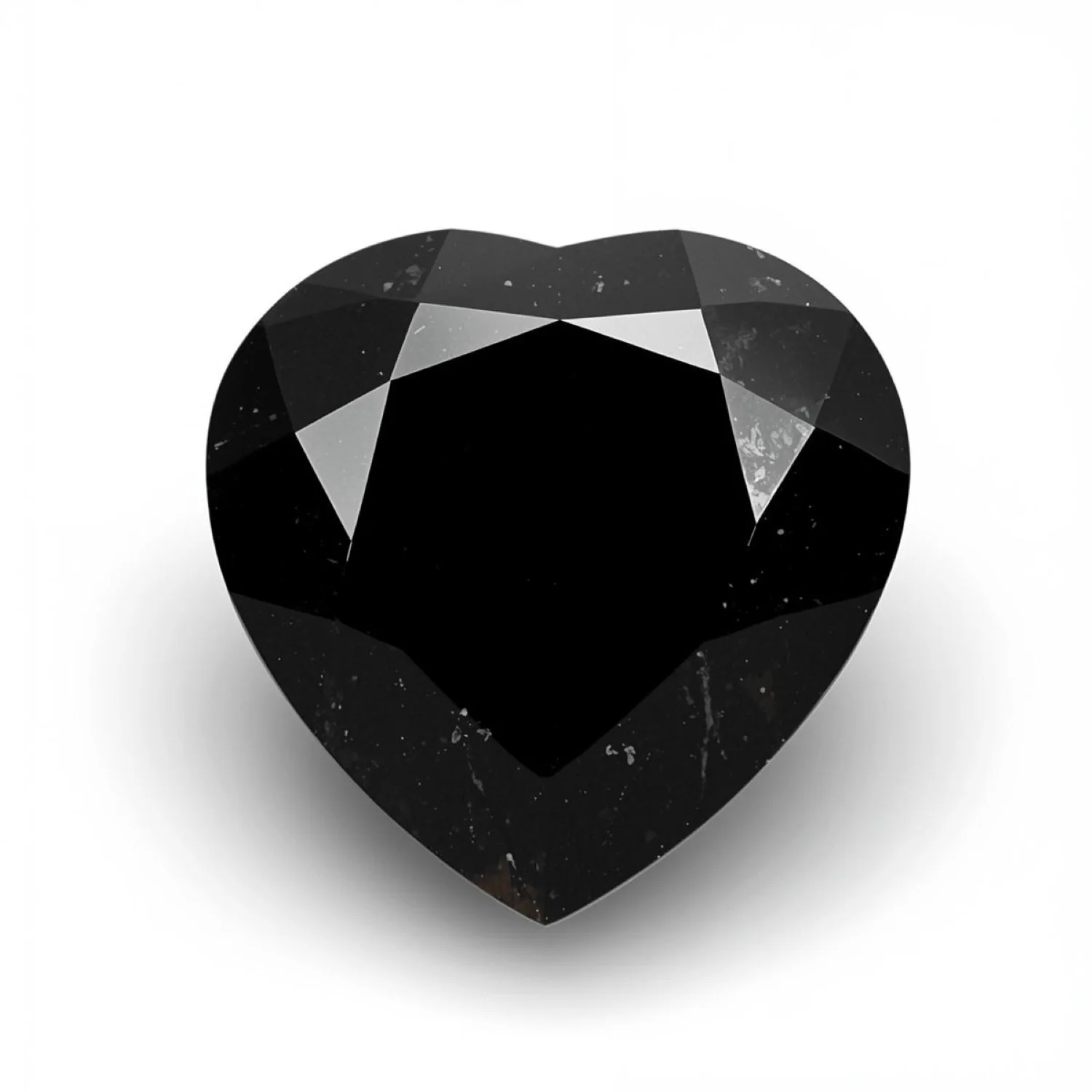 Black Spinel 1PC Chunky 16x16 MM Heart Faceted Black Pure Semi Precious Loose Gemstones - Image 2