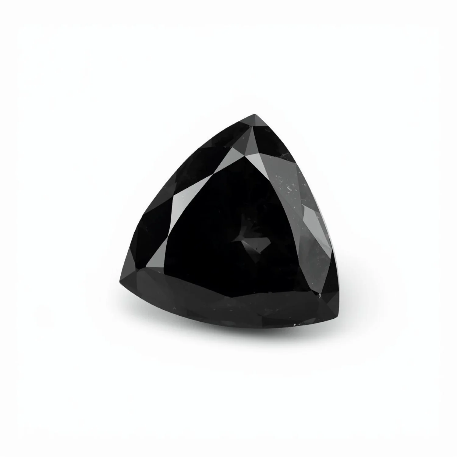 Black Spinel 1PC Chunky 16x16 MM Triangle Faceted Black Pure Semi Precious Loose Gemstones - Image 2