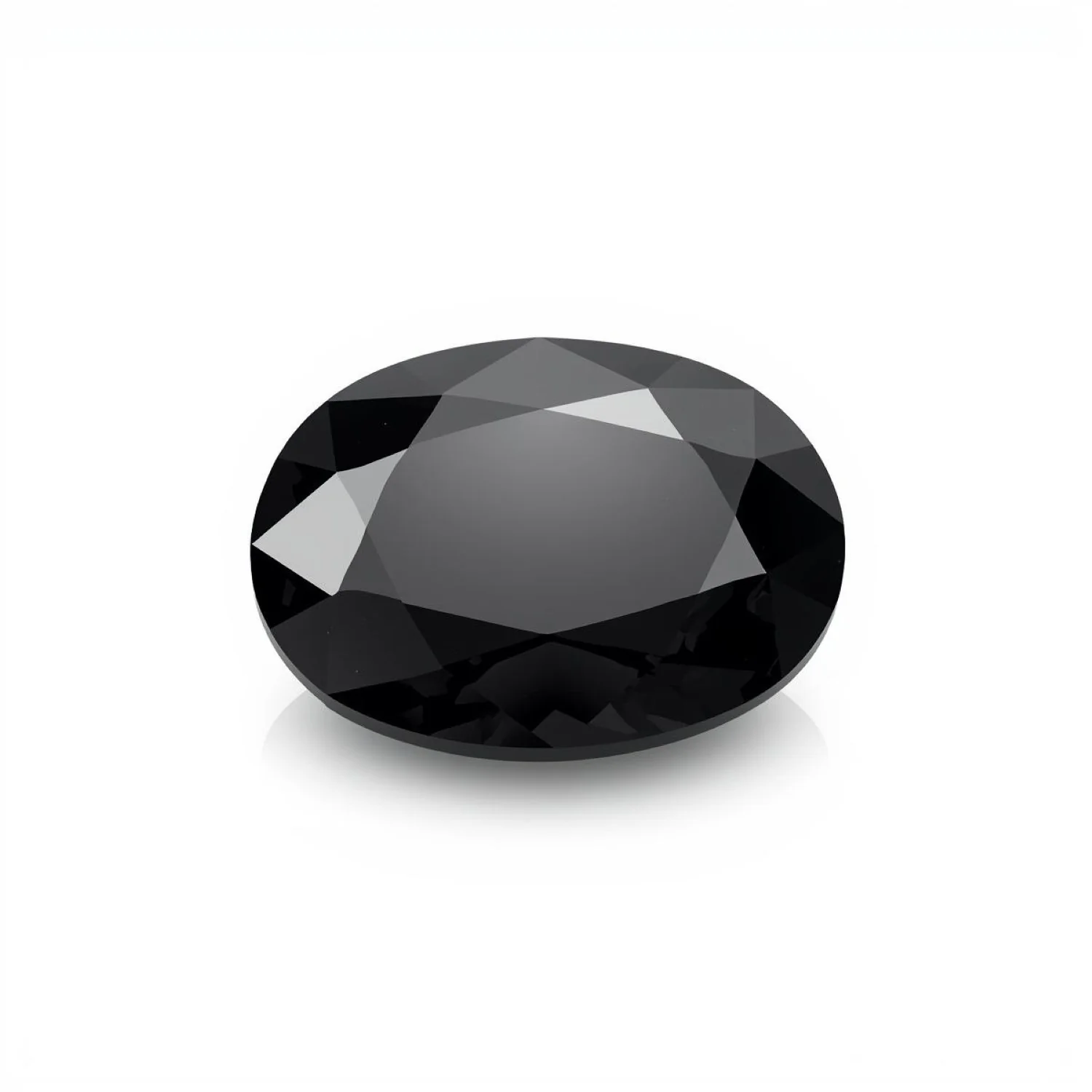 Black Spinel 1PC Large 10x12 MM Oval Faceted Black Brilliant Semi Precious Loose Gems - Image 2