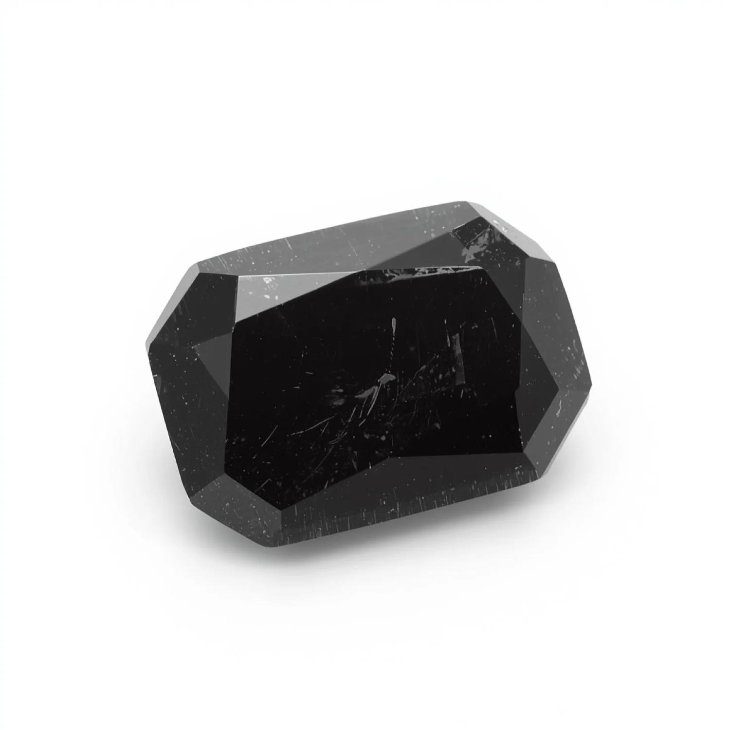 Black Spinel 1PC Large 10x14 MM Emerald Faceted Black Fine Semi Precious Loose Gemstone