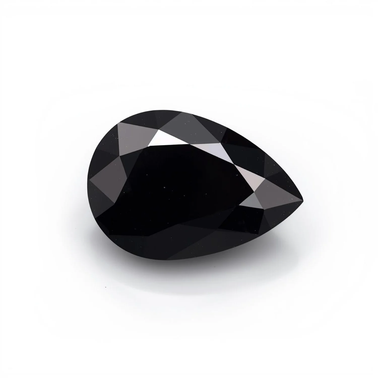 Black Spinel 1PC Large 10x14 MM Pear Faceted Black Superior Semi Precious Gems - Image 2
