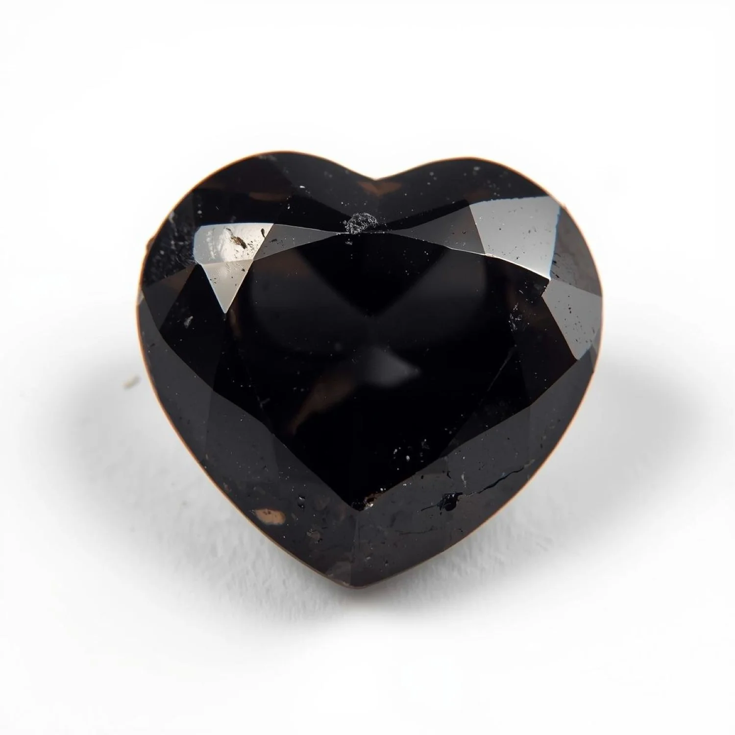 Black Spinel 1PC Large 12x12 MM Heart Faceted Black High-Quality Semi Precious Loose Gemstones - Image 2