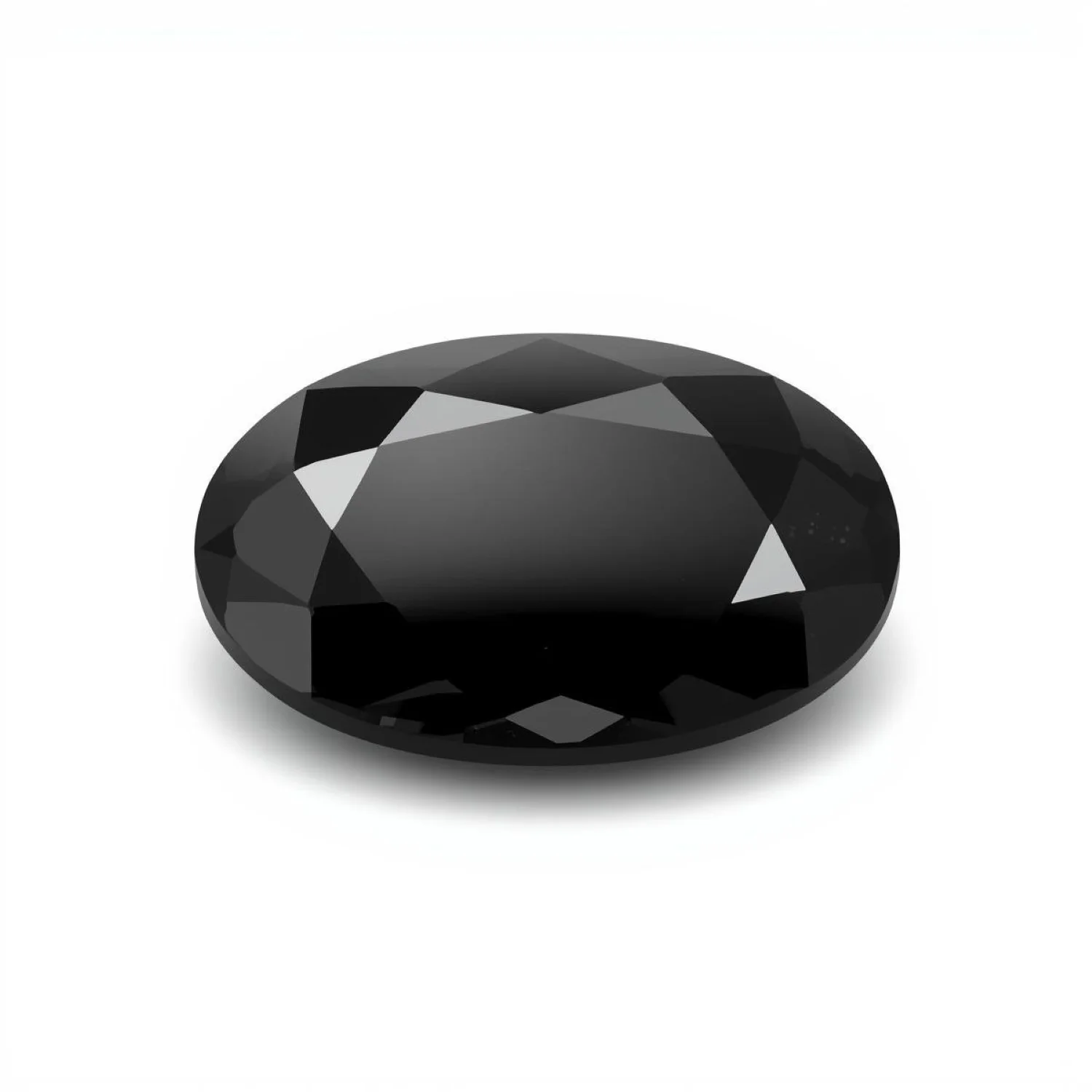 Black Spinel 1PC Large 9x11 MM Oval Faceted Black Pure Semi Precious Loose Gemstones - Image 2