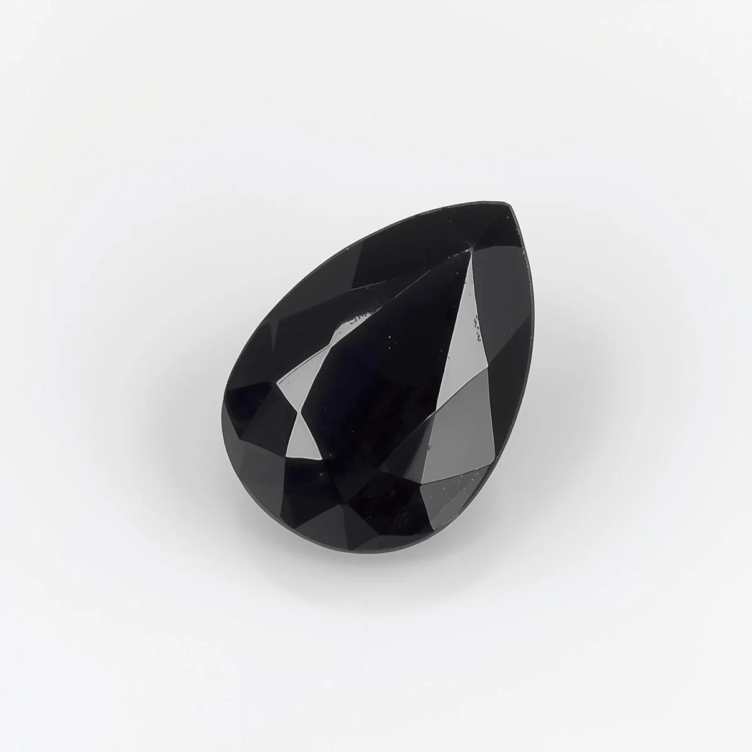 Black Spinel 1PC Medium 8x10 MM Pear Faceted Black Fine Semi Precious Gems - Image 2