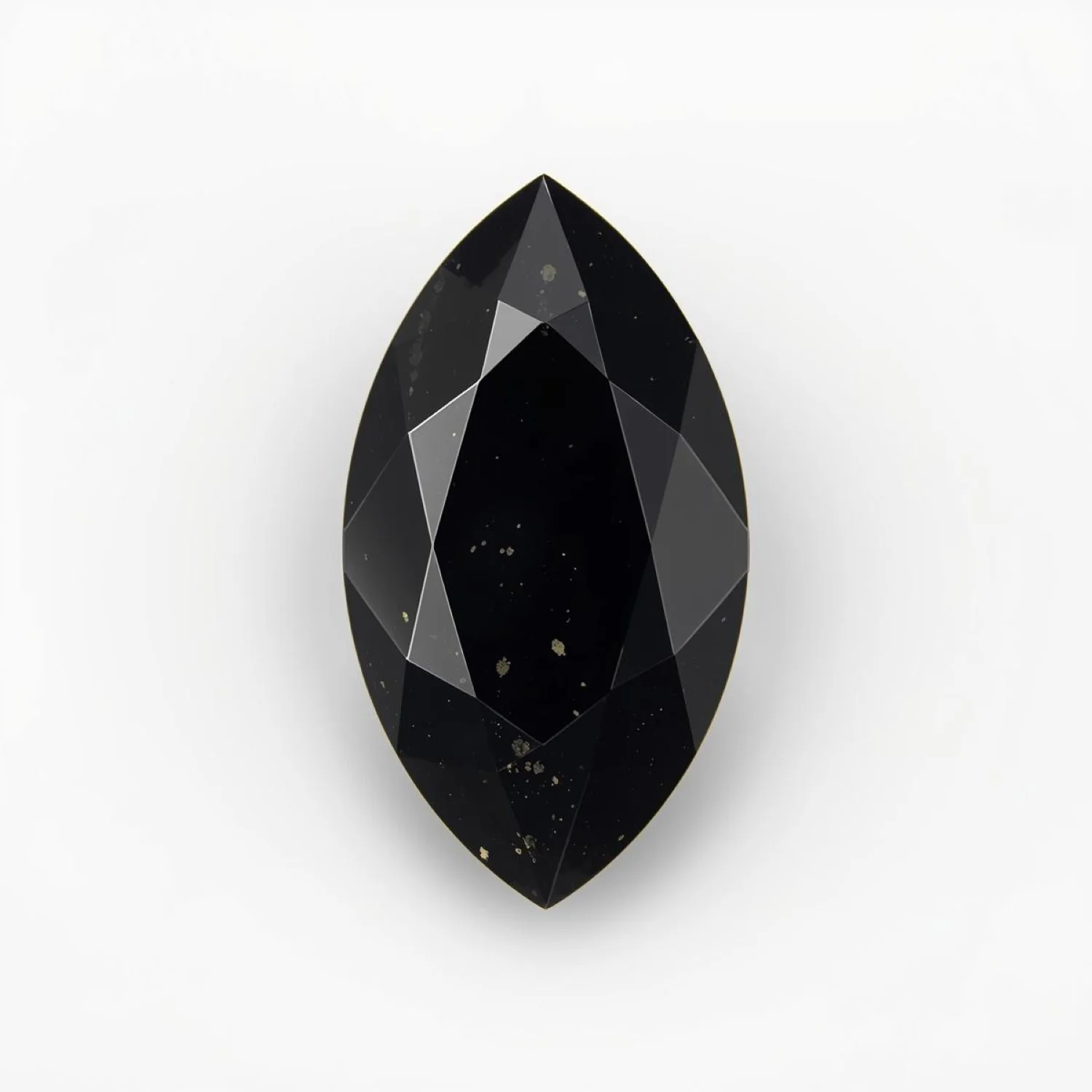 Black Spinel 1PC Small 5x10 MM Marquise Faceted Black Brilliant Semi Precious Loose Gemstones - Image 2