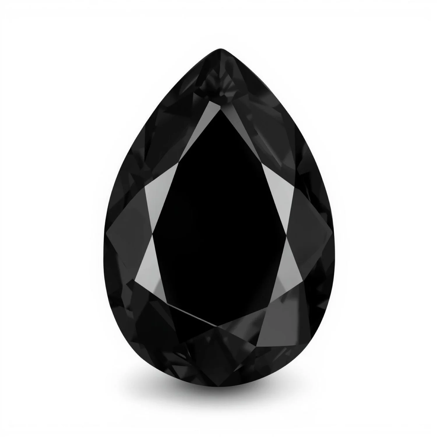Black Spinel 1PC Small 6x8 MM Pear Faceted Black Splendid Semi Precious Gems