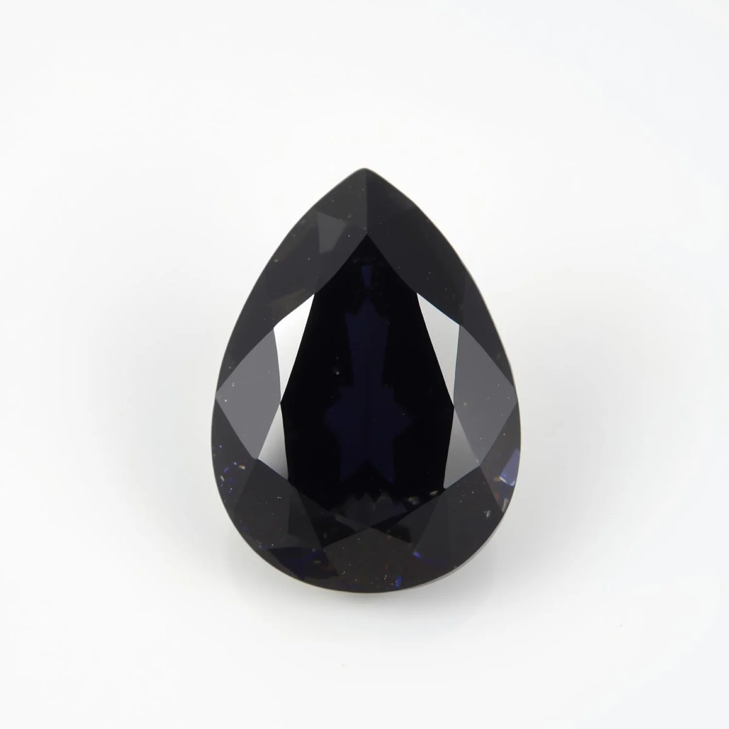 Black Spinel 1PC Small 6x8 MM Pear Faceted Black Splendid Semi Precious Gems - Image 2