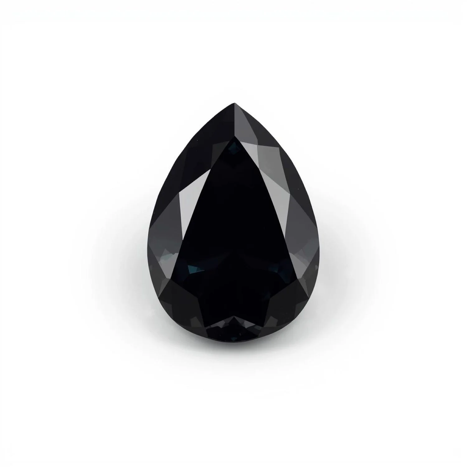 Black Spinel 1PC Small 6x9 MM Pear Faceted Black Luster Semi Precious Loose Gems - Image 2
