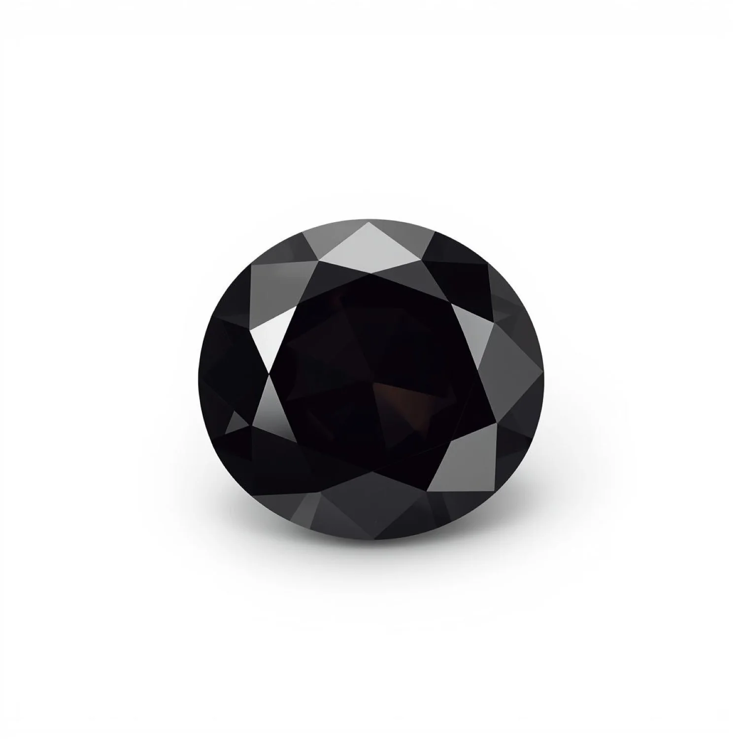 Black Spinel 1PC Small 8x8 MM Round Faceted Black Luster Semi Precious Loose Gemstones - Image 2