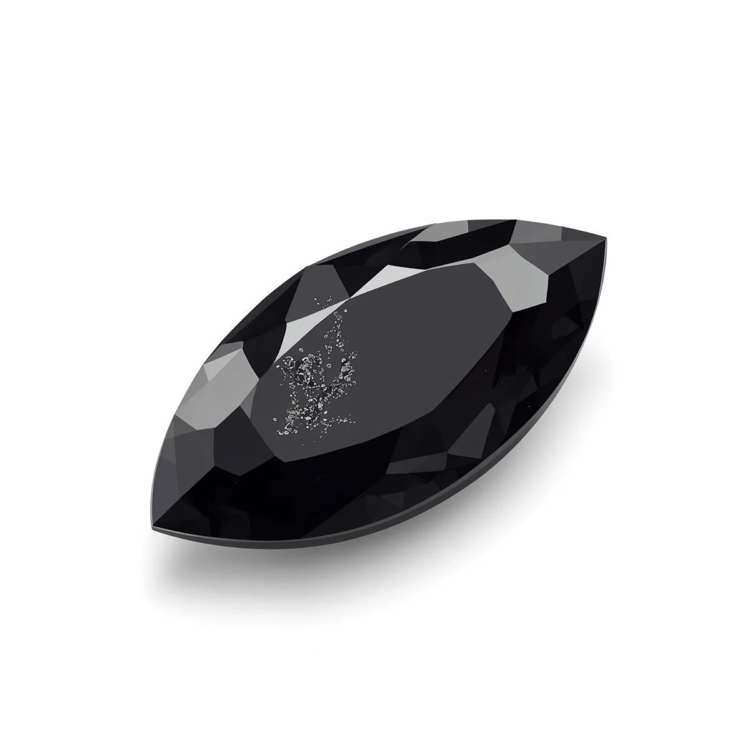 Black Spinel 1PC Tiny 3x6 MM Marquise Faceted Black Pure Semi Precious Loose Gems - Image 2