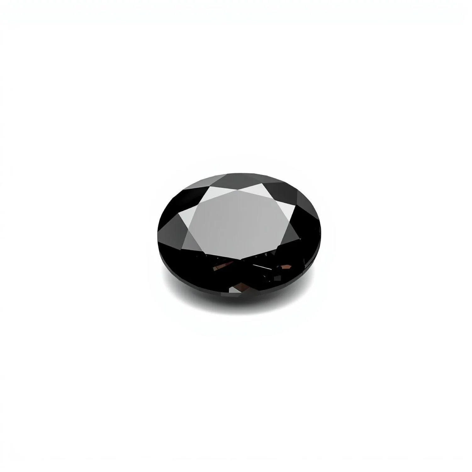 Black Spinel 1PC Tiny 5x5 MM Round Faceted Black Sparkling Semi Precious Gems - Image 2