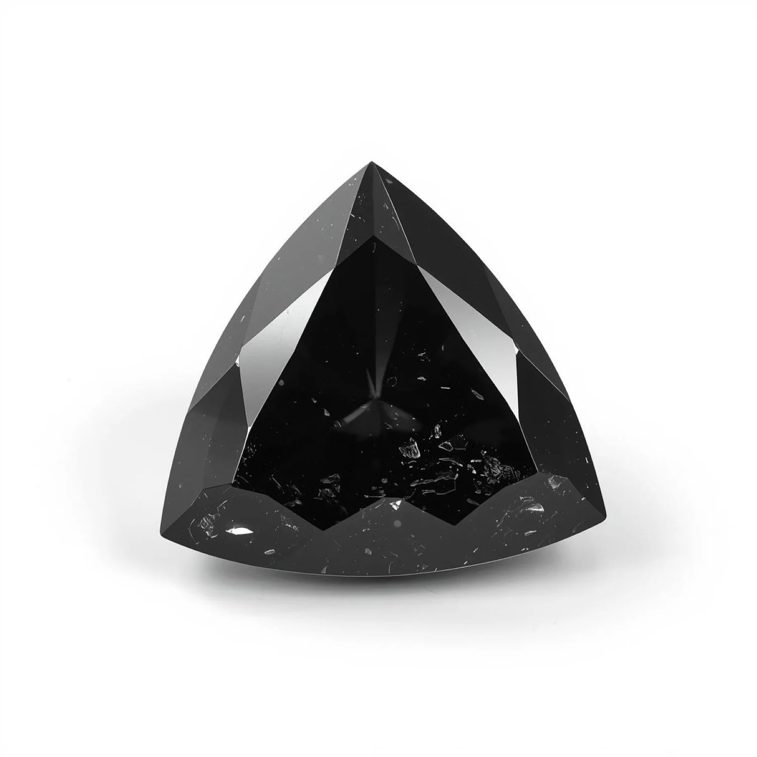 Black Spinel 1PC Tiny 5x5 MM Triangle Faceted Black Sparkling Semi Precious Gems - Image 2