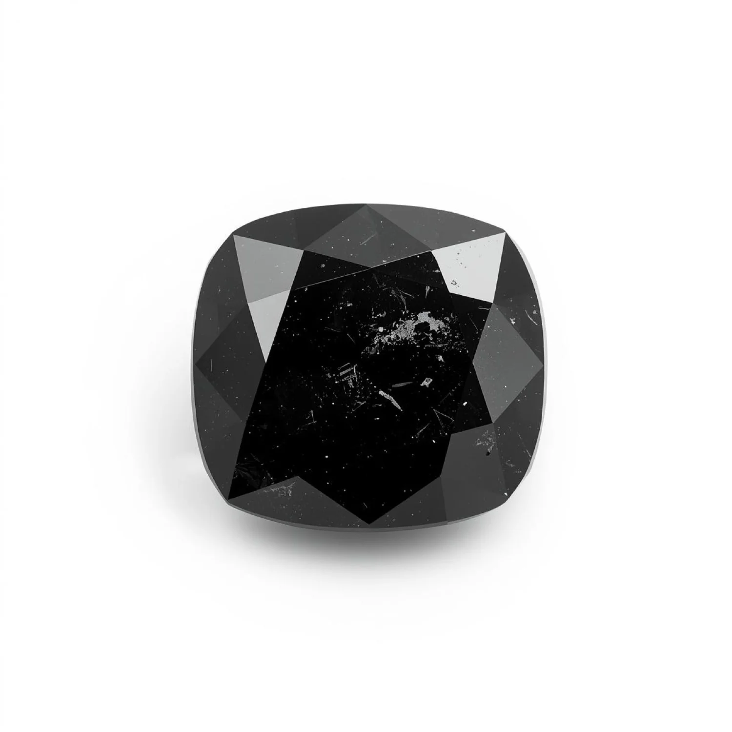 Black Spinel 1PC Tiny 6x6 MM Cushion Faceted Black Polished Semi Precious Loose Gems - Image 2