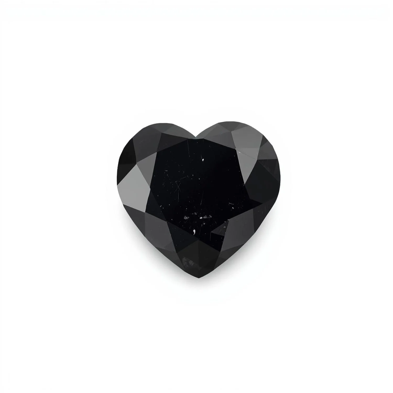 Black Spinel 1PC Tiny 6x6 MM Heart Faceted Black Polished Semi Precious Loose Gems - Image 2