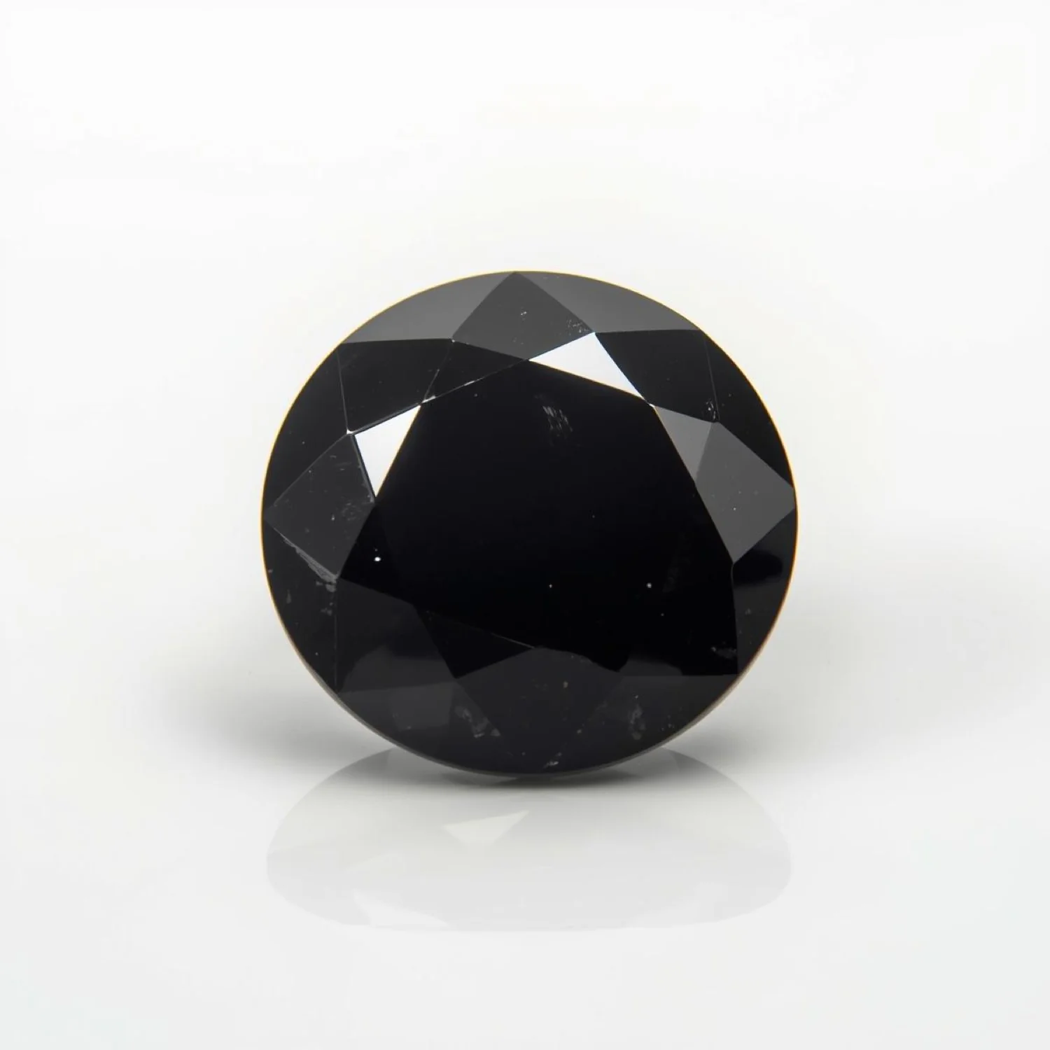 Black Spinel 1PC Tiny 6x6 MM Round Faceted Black Polished Semi Precious Loose Gems - Image 2