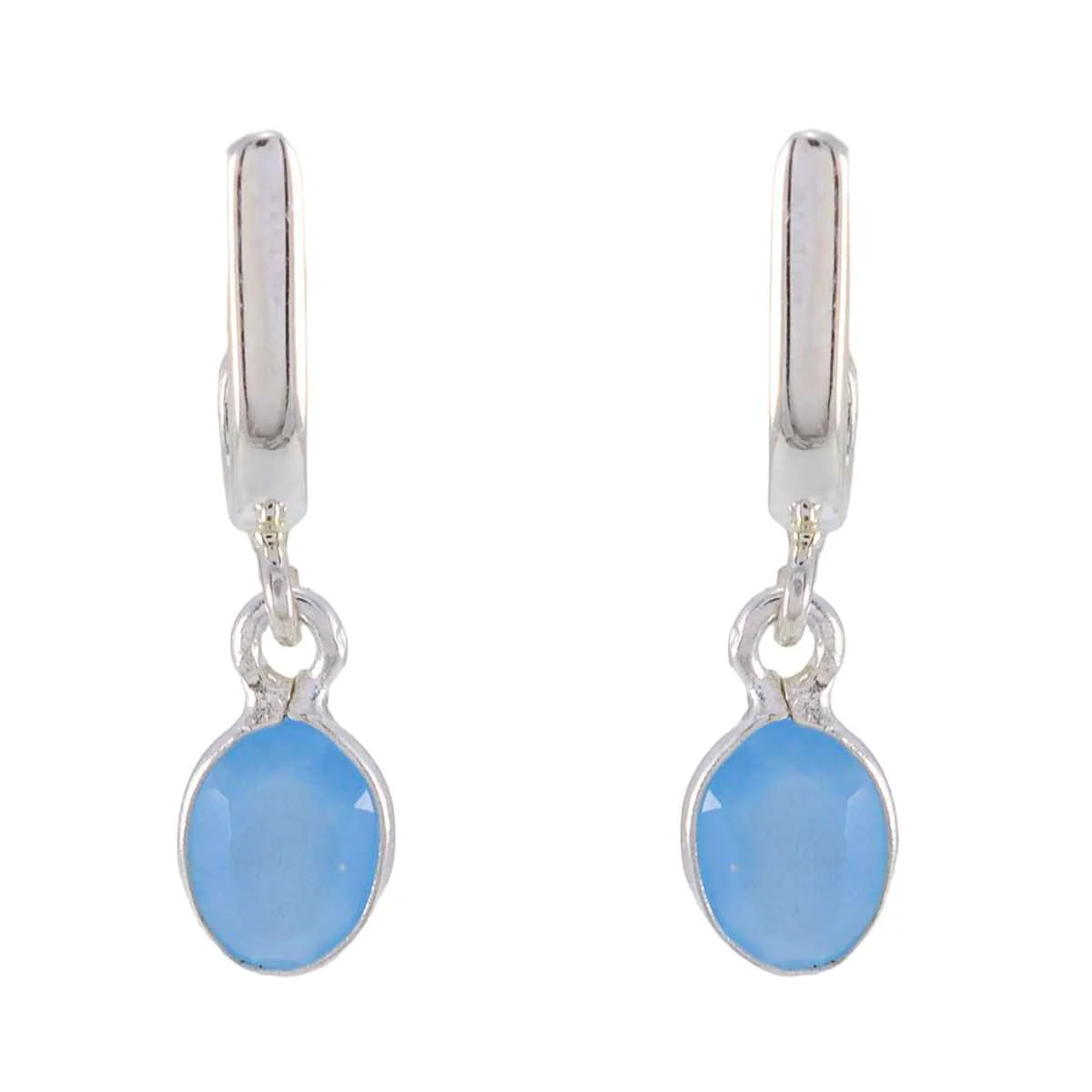 Blue Chalcedony German Laura multiple Stud Blue 92.5 Silver Earring