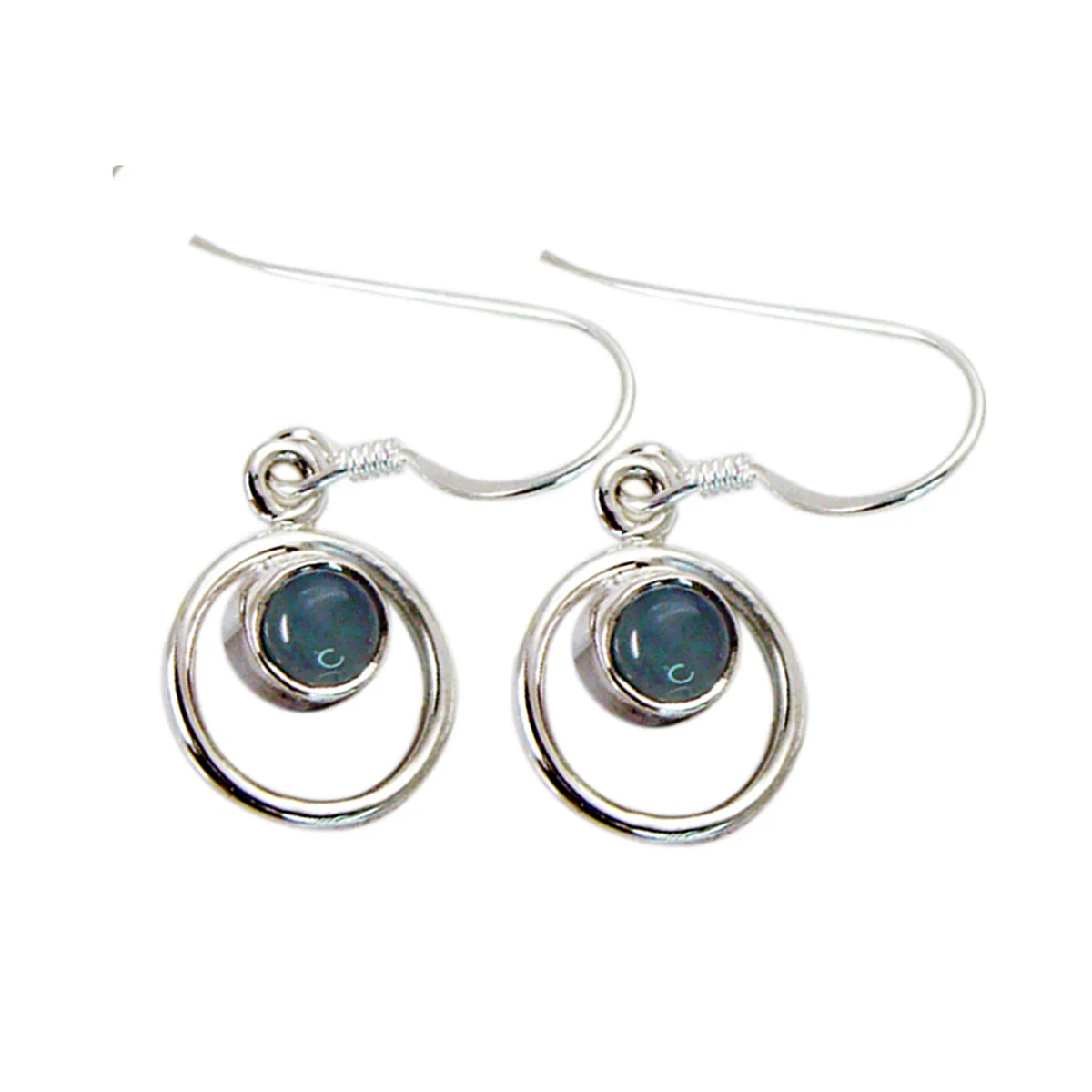 Blue Chalcedony Moroccan Constanza multiple Dangle Blue 925 Silver Earring