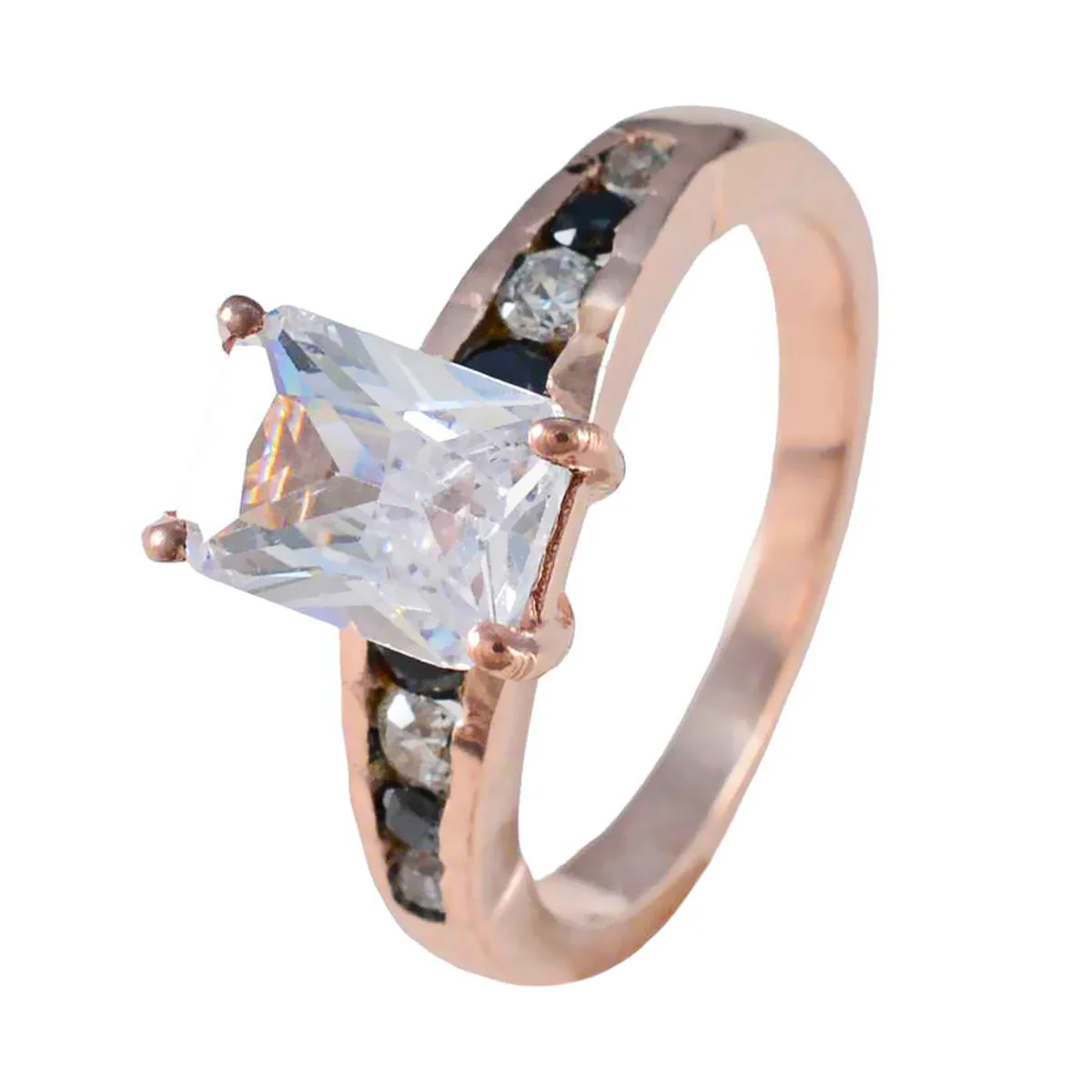 Blue Sapphire CZ Halo Indian 925 Silver Blue Gemstones Whisper-thin Love Ring Jewelry - Image 2
