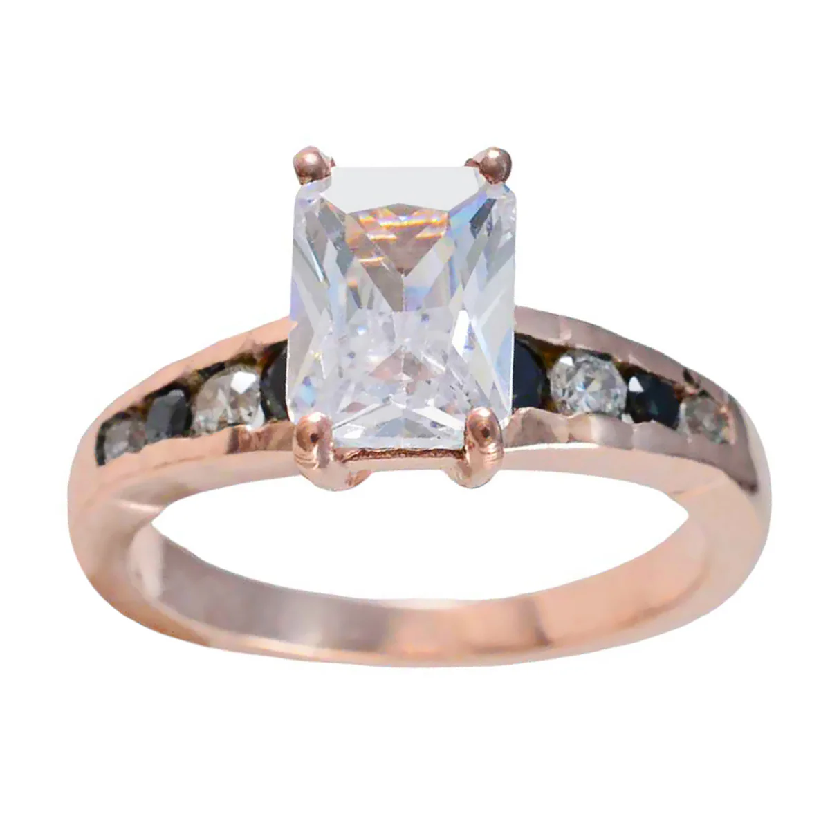 Blue Sapphire CZ Halo Indian 925 Silver Blue Gemstones Whisper-thin Love Ring Jewelry - Image 3
